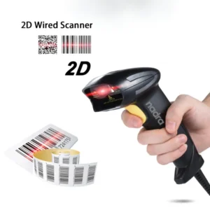 Barcode Scanner Wired Handheld 1D+2D QR Code Reader Auto Scanning POS Scan for Inventory Scanning from Phone and Computer Screen