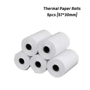 5pcs 57*30mm Thermal Paper Rolls for 58mm POS Printer, Receipt Printer, Mini Thermal Printer - White